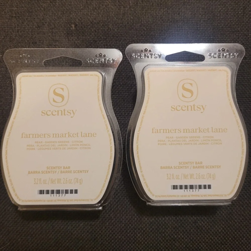 Lot Of 2 New Scentsy Wax  - 3.2 oz Bars - Amber‎ & Peach